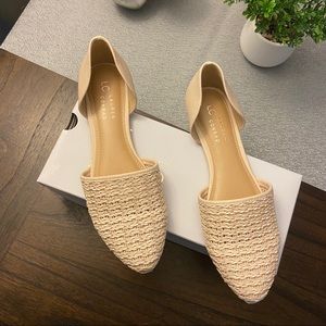 LC Lauren Conrad Woven Ballet Flats Nude S…